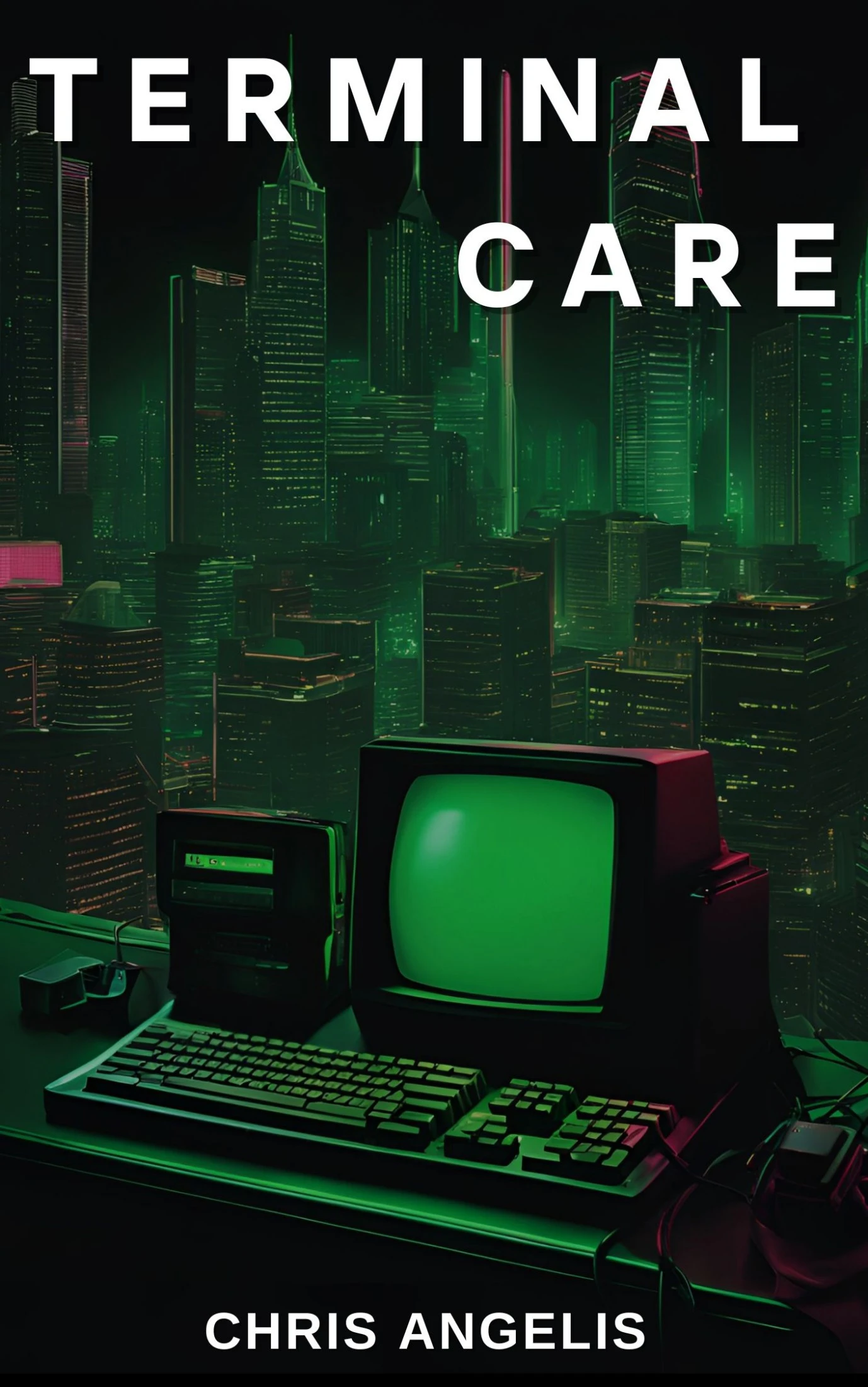 Terminal care, science fiction novel. image of album cover.